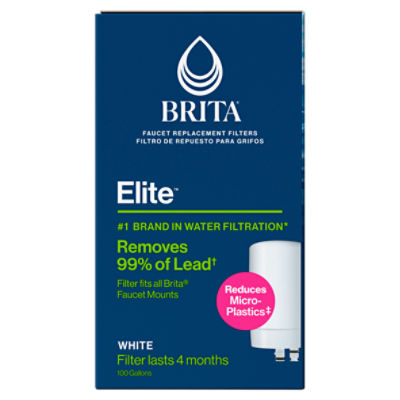 Brita Basic Faucet Mount System, Water Filter Reduces Lead and Chlorine,  White