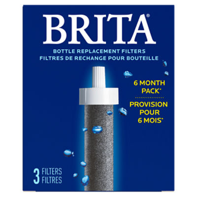 Brita Water Bottle Filter, Premium Water Bottle Replacement Filters, BPA Free, 3 Count