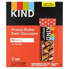 Kind Peanut Butter Dark Chocolate Bars, 1.4 oz, 12 count