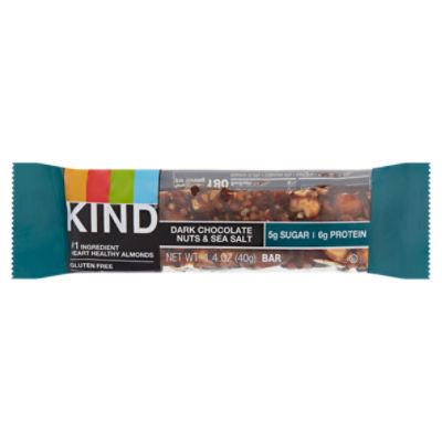 Kind Dark Chocolate Nuts & Sea Salt Snack Bar, 1.4 oz, 1.4 Ounce