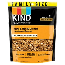 Kind Healthy Grains Oats & Honey Granola with Toasted Coconut Family Size, 17 oz