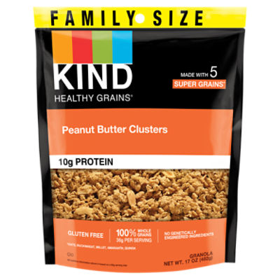 Kind Healthy Grains Peanut Butter Clusters, Granola