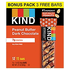 Kind Peanut Butter Dark Chocolate Bars, 1.4 oz, 15 count