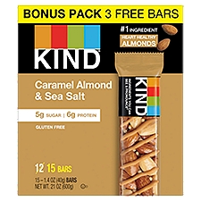 Kind Caramel Almond & Sea Salt Bars Bonus Pack, 1.4 oz, 15 counts
