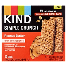 Kind Simple Crunch Peanut Butter Granola Bars, 1.4 oz, 5 count