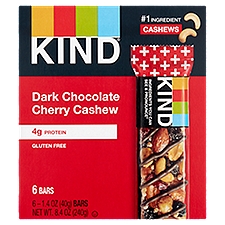 Kind Dark Chocolate Cherry Cashew, Bars, 8.4 Ounce