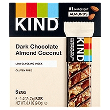 Kind Dark Chocolate Almond Coconut, Bars, 8.4 Ounce