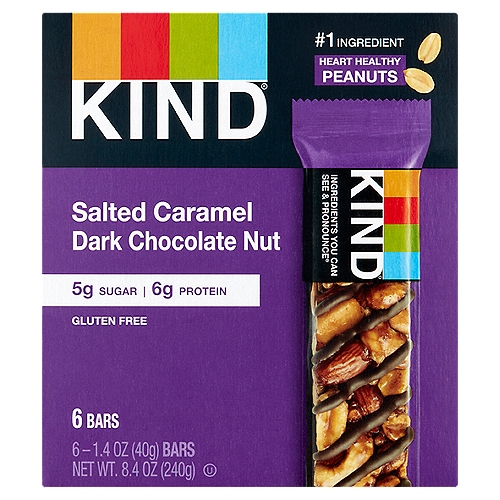 Kind Salted Caramel Dark Chocolate Nut Bar, 1.4 oz, 6 count
