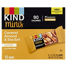 Kind Minis Caramel Almond & Sea Salt Bars, 0.7 oz, 10 count
