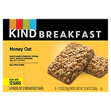 Kind Honey Oat Breakfast Bars, 1.76 oz, 6 count