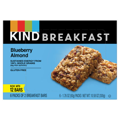 Kind Blueberry Almond Breakfast Bars, 1.76 oz, 6 count