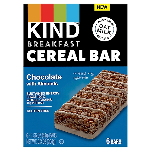 Kind Chocolate with Almonds Breakfast Cereal Bar, 1.55 oz, 6 count