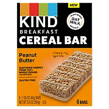 Kind Peanut Butter Breakfast Cereal Bar, 1.55 oz, 6 count