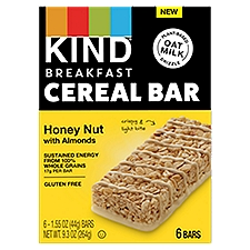 Kind Honey Nut with Almonds Breakfast Cereal Bar, 1.55 oz, 6 count