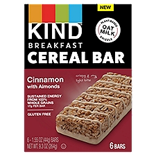 Kind Cinnamon with Almonds Breakfast Cereal Bar, 1.55 oz, 6 count