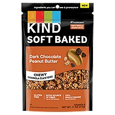 Kind Soft Baked Dark Chocolate Peanut Butter Chewy Granola Clusters, 11 oz