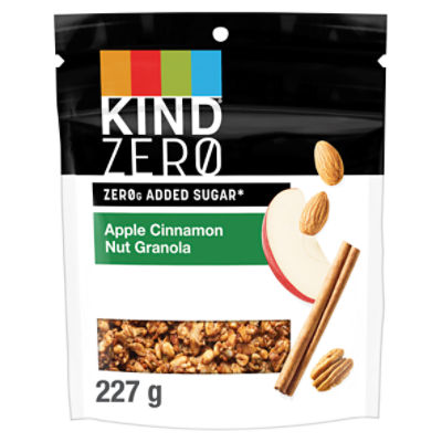 Kind Zero Apple Cinnamon Nut Granola with Almonds & Pecans, 8 oz