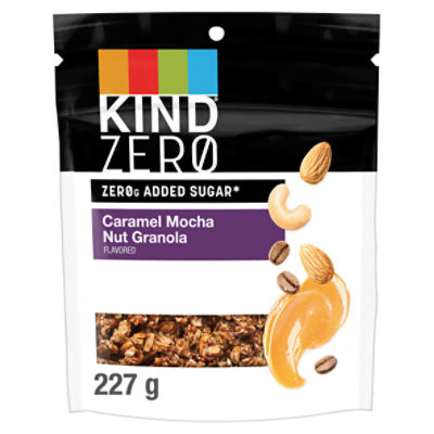 Kind Zero Caramel Mocha Nut Granola Flavored with Almonds, Cashews & Coconut, 8 oz