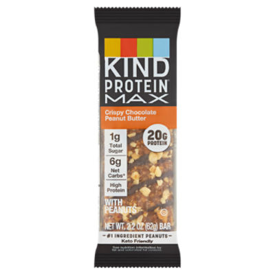 Kind Protein Max Crispy Chocolate Peanut Butter Bar, 2.2 oz