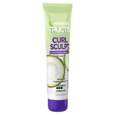 Garnier Fructis Curl Sculpt Coconut Water Conditioning Cream Gel, 5.1 fl oz