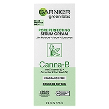 Garnier Green Labs Canna-B Pore Perfecting Broad Spectrum SFP 30, Serum Cream, 2.4 Fluid ounce