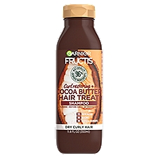 Garnier Fructis Dry Curly Hair Curl Restoring + Cocoa Butter Hair Treat, Shampoo, 11.8 Fluid ounce