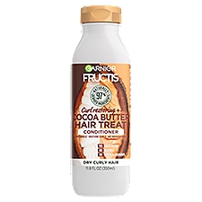 Fructis Conditioner, Curl Restoring Cocoa Butter Hair Treat, 11.8 Fluid ounce