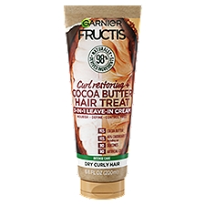 Garnier Fructis® Leave-In Treatment, Curl Restoring Cocoa Butter Hair Treat 3-in-1, 6.7 Fluid ounce