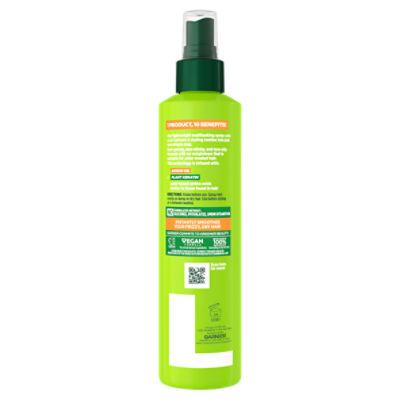 Garnier Fructis Sleek & Shine 10-in-1 + Plant Keratin Multitasking Leave-In, 8.1 fl oz