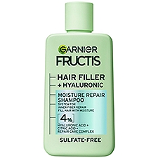 Garnier Fructis Hair Filler Moisture Repair Shampoo for Curly, Wavy Hair, 10.1 fl oz