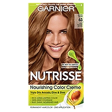Garnier Nutrisse Brown Sugar 63 Light Golden Brown Permanent Haircolor, one application