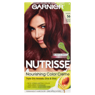 Garnier Nutrisse Sangria 56 Medium Reddish Brown Permanent Haircolor, one application