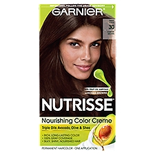 Garnier Nutrisse Sweet Cola 30 Darkest Brown Permanent Haircolor, one application