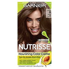 Garnier Nutrisse Cool Tea 51 Medium Ash Brown Permanent Haircolor, one application