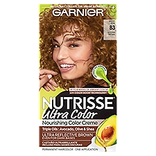 Garnier Nutrisse Ultra Color Spiced Rum B3 Golden Brown Permanent Haircolor, one application