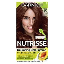 Garnier Nutrisse Chocolate Chestnut 434 Deep Chestnut Brown Permanent Haircolor, one application