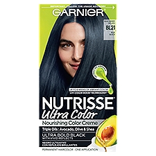 Garnier Nutrisse Ultra Color Blackberry Mojito BL21 Blue Black Permanent Haircolor, one application