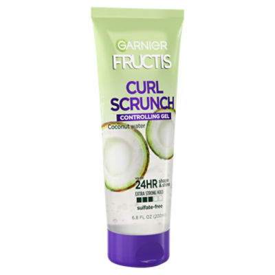Scrunch oz Coconut Water 6.8 Fructis Curl Controlling Gel, Garnier fl