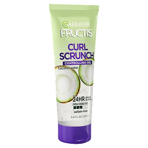 Garnier Fructis Curl Scrunch Coconut Water Controlling Gel, 6.8 fl oz
Curls Need Discipline?
Curl Scrunch Controlling Gel, infused with Coconut Water, creates defined, volume-controlled curls with lasting hold without flyaways and flaky residue. This non-drying formula lock in shape & shine to provide curl control without frizz.