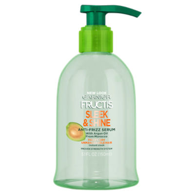 Garnier Fructis Sleek & Shine Anti-Frizz Serum, Frizzy, Dry, Unmanageable Hair, 5.1 fl. oz.