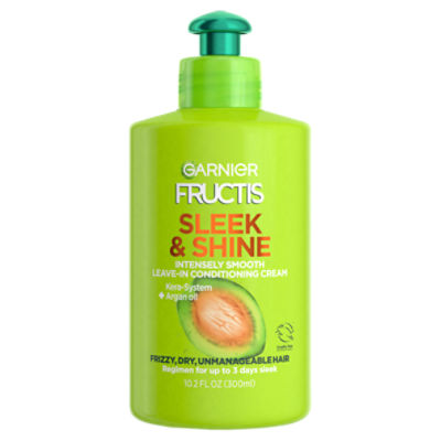 Garnier Fructis Sleek & Shine Intensely Smooth Leave-In Conditioning Cream, 10.2 fl oz