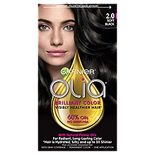 Garnier Olia 2.0 Soft Black Permanent Haircolor, one application, 1 Each