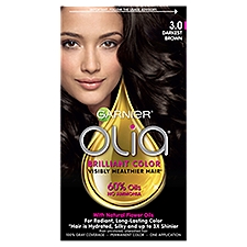 Garnier Olia 3.0 Dark Brown Permanent Haircolor, one application