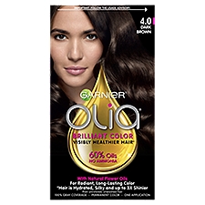 Garnier Olia 4.0 Dark Brown Permanent Haircolor, one application, 1 Each