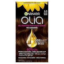 Garnier Olia 5.3 Medium Golden Brown Permanent Haircolor, 1 application