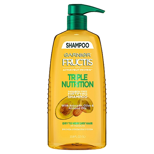 Garnier Fructis Triple Nutrition Shampoo, Dry to Very Dry Hair,  fl. oz.