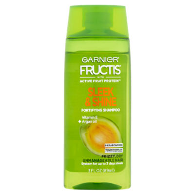 Garnier Fructis Sleek & Shine Vitamin E + Argan Oil Fortifying Shampoo, 3  fl oz