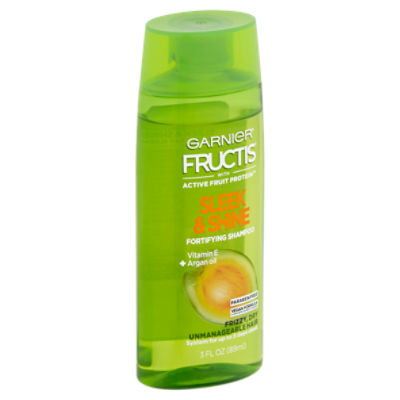 Garnier Fructis Sleek & Shine fl 3 oz Vitamin + Argan E Shampoo, Oil Fortifying