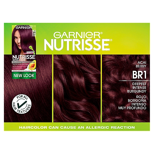 Garnier Nutrisse Acai Berry BR1 Deepest Intense Burgundy Permanent Haircolor,  one applicion