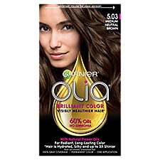 Garnier Olia 5.03 Medium Neutral Brown Permanent Haircolor, one application